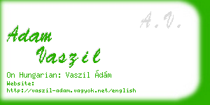 adam vaszil business card